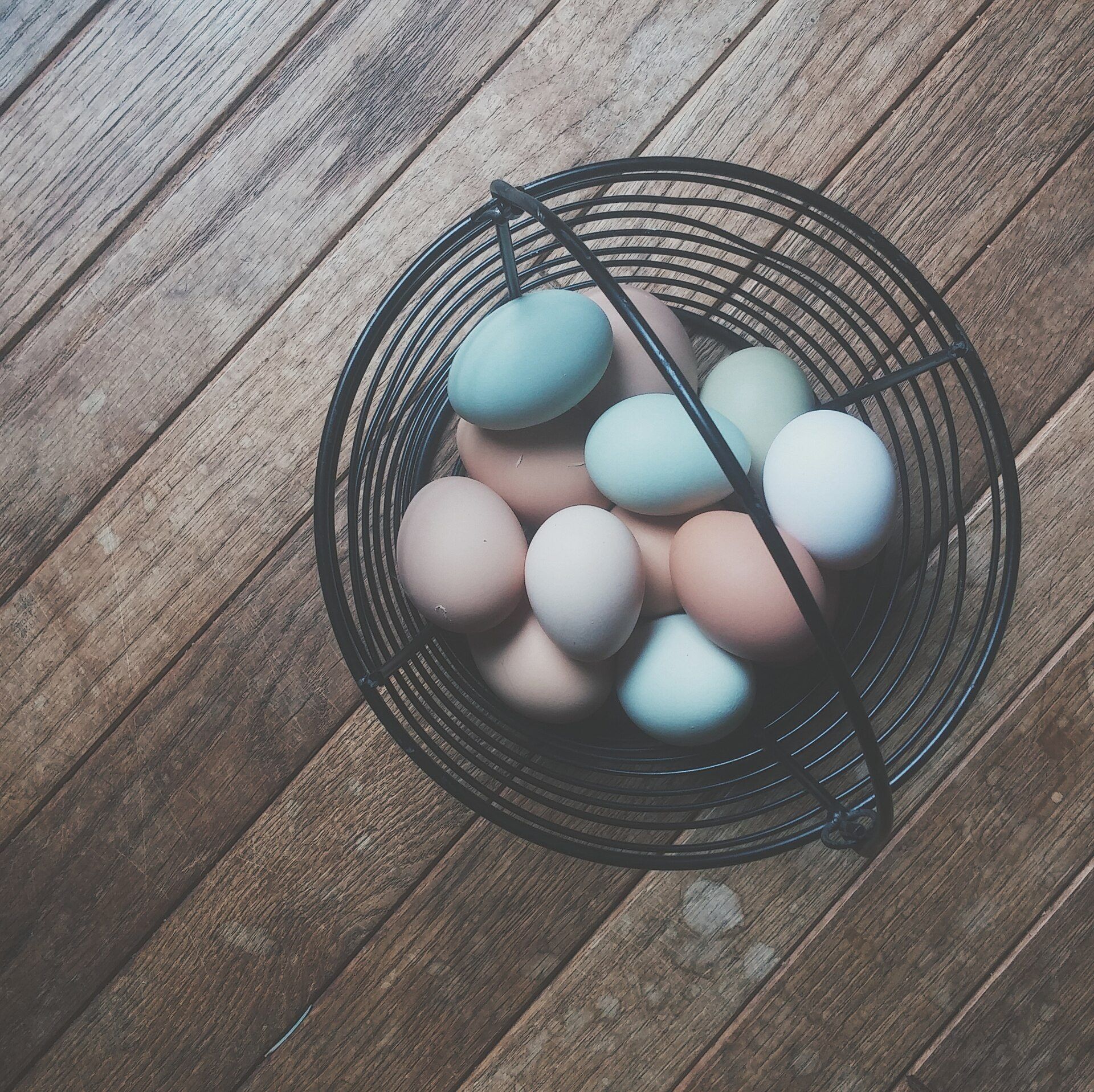 A basket holding eggs of several colors. A Wikimedia Commons photograph on Brent O'Mara Insights.