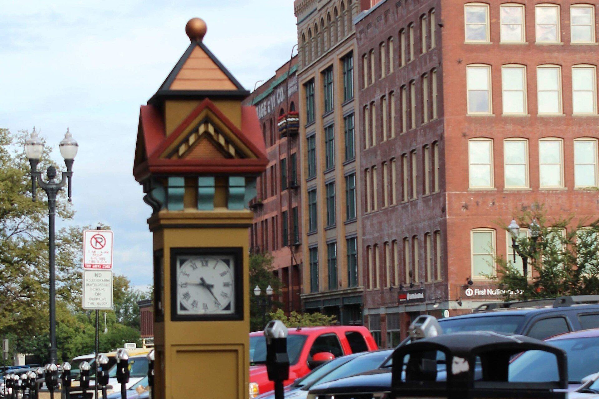 An old street clock in the Old Market district of Omaha. A Wikimedia Commons photograph on Brent O'Mara Insights.