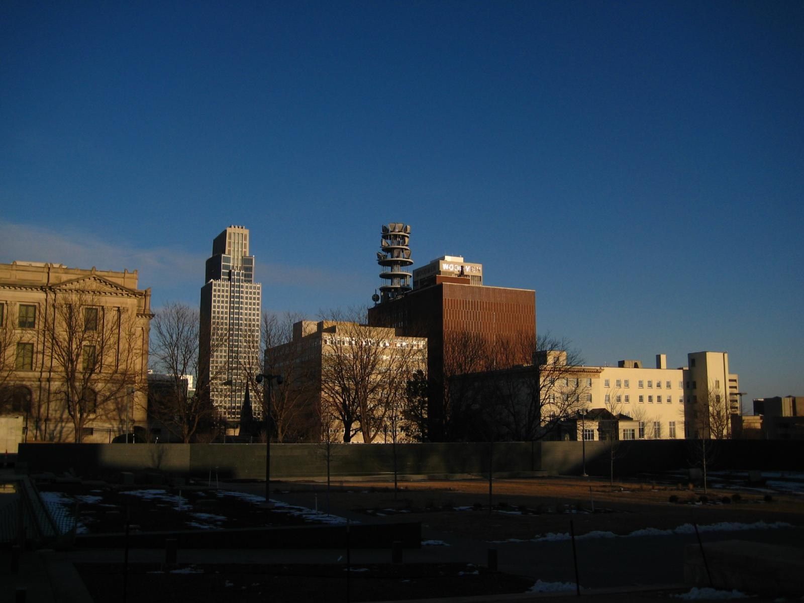 The downtown Omaha skyline seen from the grounds of the Joslyn Art Museum. A Wikimedia Commons photograph on Brent O'Mara Insights.
